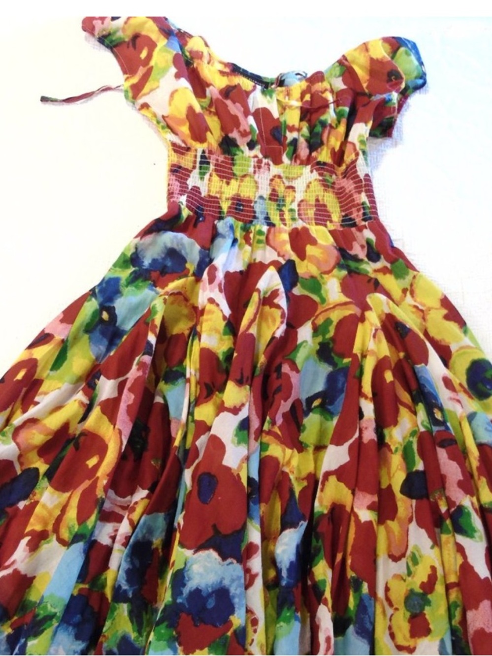 Grace Elements Colorful Floral Smocked Waist Dress | Size medium - Picture 15 of 15